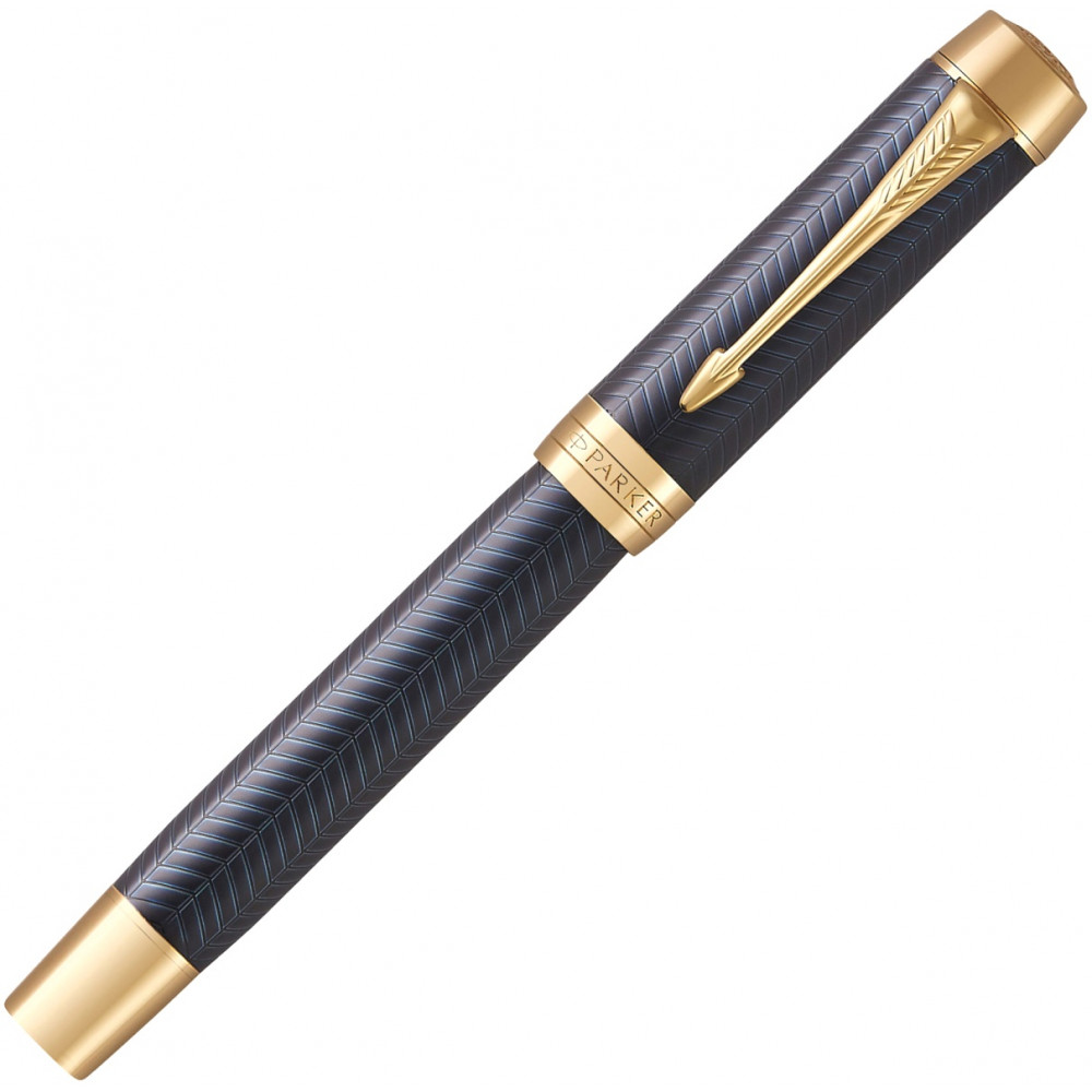 Перьевая ручка Parker Duofold Prestige Centennial F307, Blue Chevron GT (Перо F)