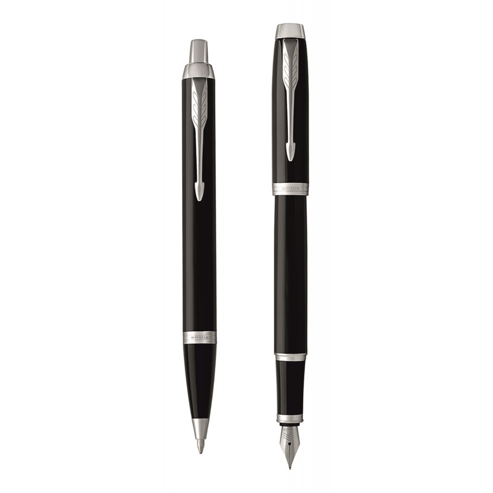Набор: шариковая + перьевая ручки Parker IM FK221, Black СT (Перо М)