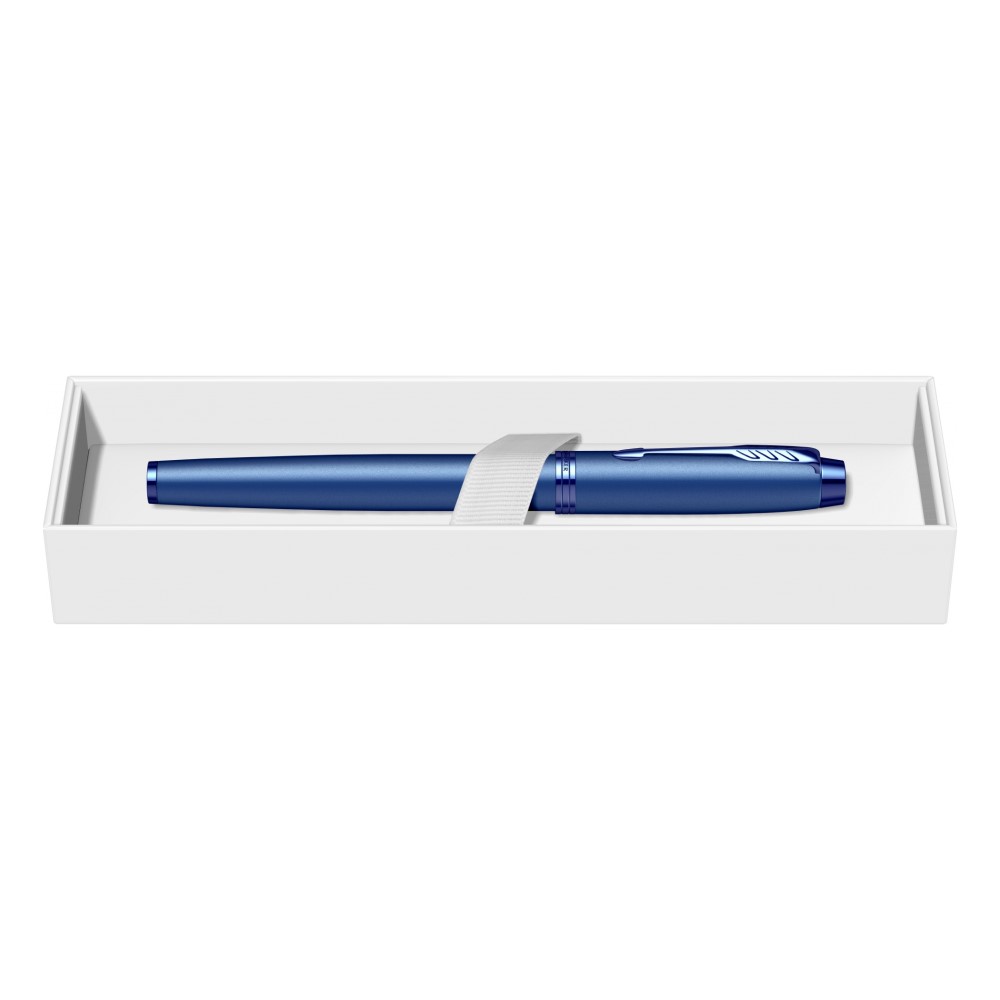 Ручка перьевая Parker IM Monochrome F328, Blue PVD (Перо F)