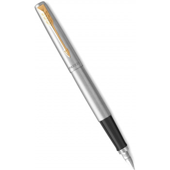 Набор: перьевая + шариковая ручки Parker Jotter Core FK691, Stainless Steel GT (Перо M)
