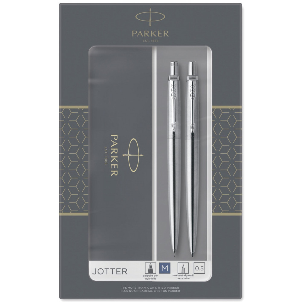Набор Parker Jotter Core KB61: шариковая ручка и механический карандаш, Stainless Steel CT