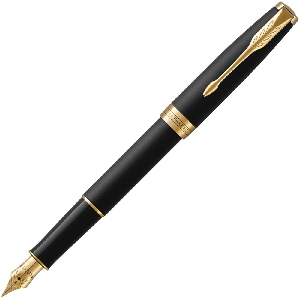 Перьевая ручка Parker Sonnet Core F528, Matte Black GT (Перо F)