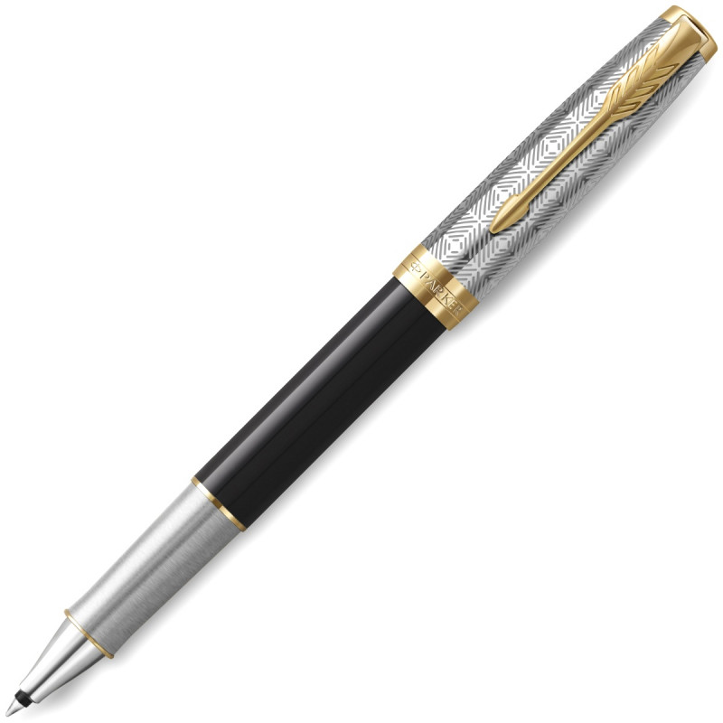 Ручка-роллер Parker Sonnet Premium T537, Metal Black GT
