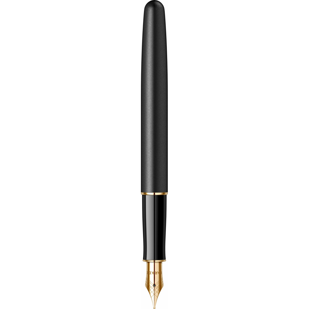 Подарочный набор: Перьевая ручка Parker Sonnet Core F528, Matte Black GT (Перо F) +  Ежедневник PARKER Premium, Black GS